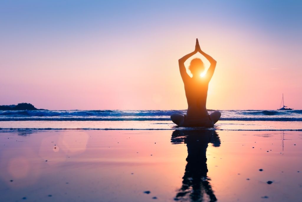 young woman practicing yoga