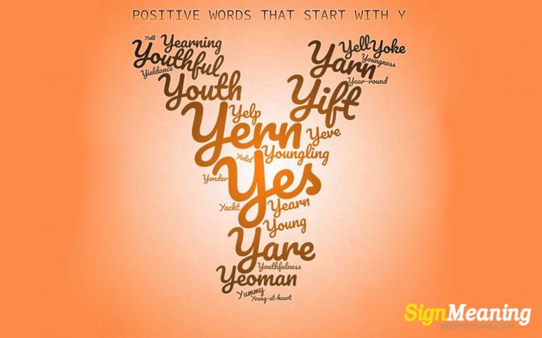 List of Positive Words that Start with Y - Sign Meaning